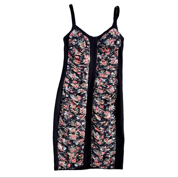 Bailey 44 Anthropologie Print Divide Dress in Black Motif, sz Med - Picture 3 of 9